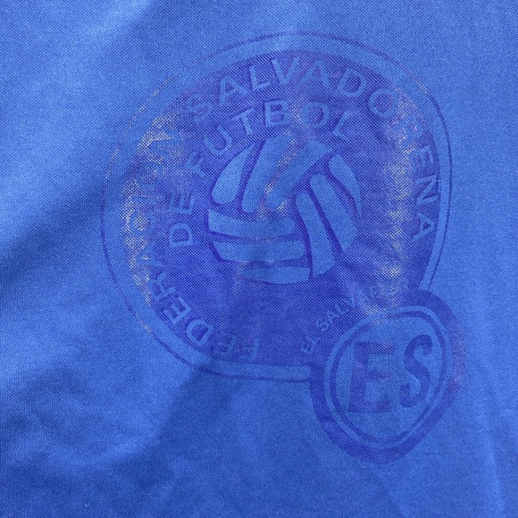 El Salvador Mitre Soccer Futbol Jersey 2015 S/S Blue Azul Size XL Extra Large - Picture 2 of 8